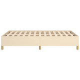 Cadre de lit sans matelas crème 120x190 cm tissu