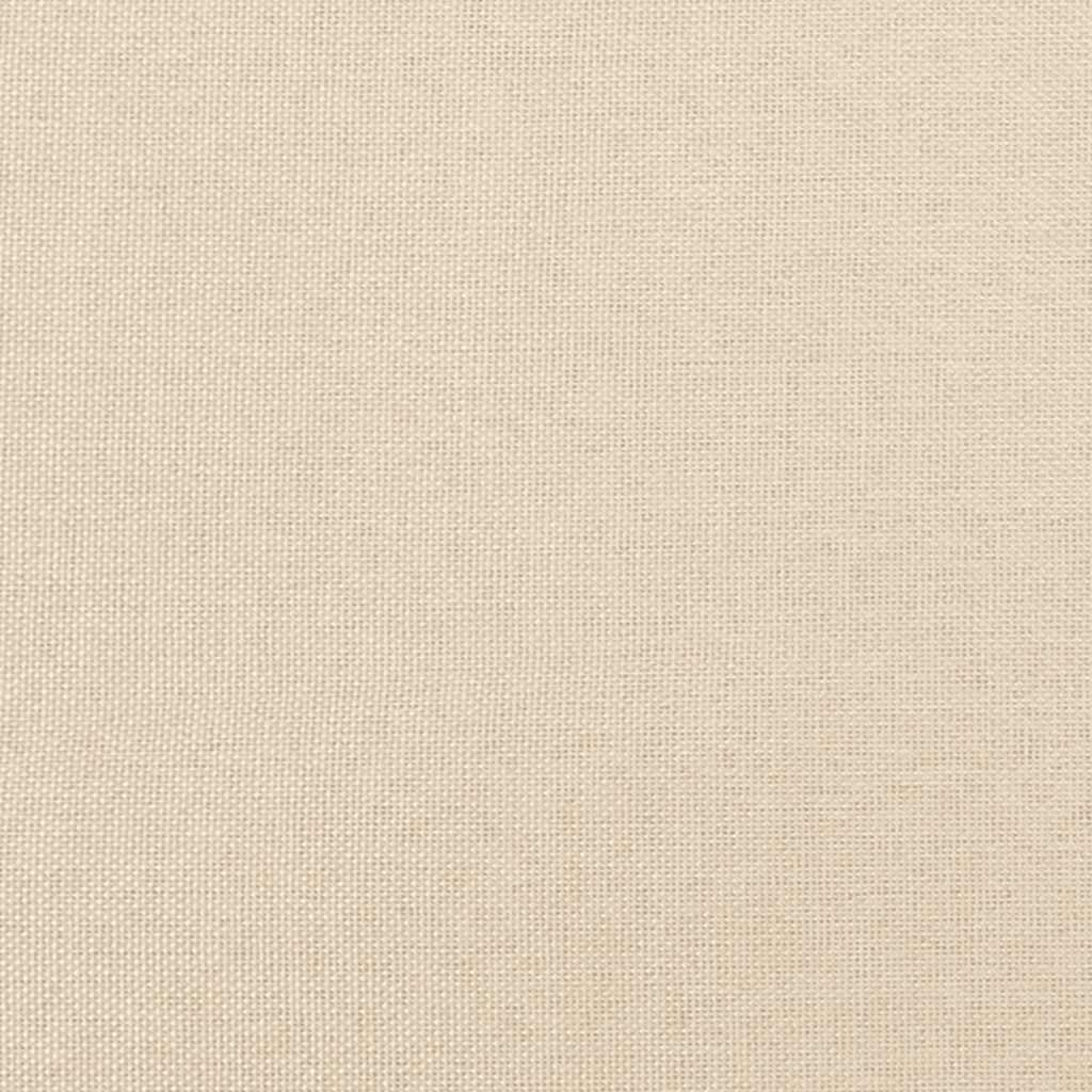 Cadre de lit sans matelas crème 120x190 cm tissu