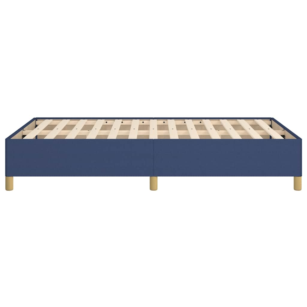 Cadre de lit sans matelas bleu 120x190 cm tissu