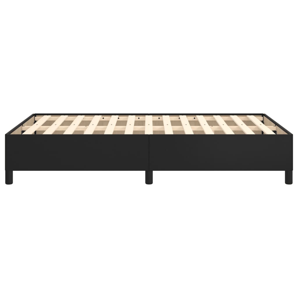 Cadre de lit sans matelas noir 120x190 cm similicuir