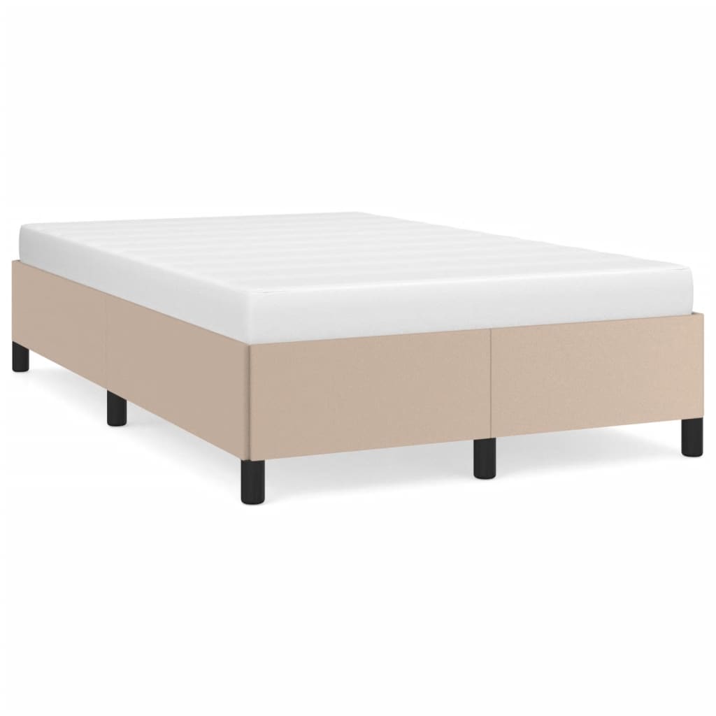 Cadre de lit sans matelas cappuccino 120x190 cm similicuir