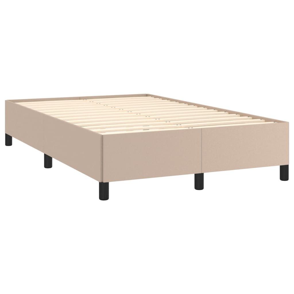 Cadre de lit sans matelas cappuccino 120x190 cm similicuir