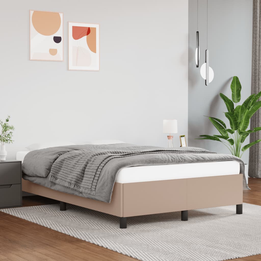 Cadre de lit sans matelas cappuccino 120x190 cm similicuir