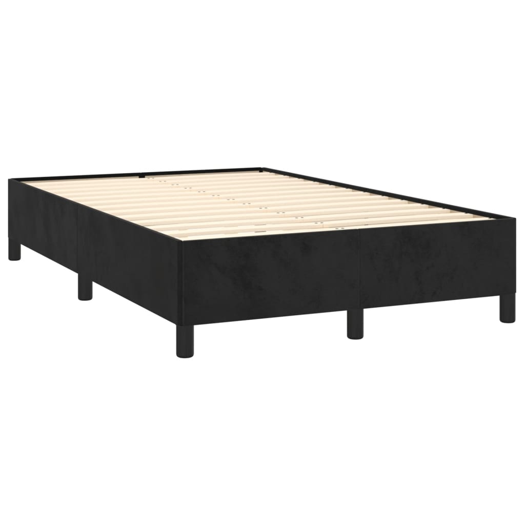 Cadre de lit sans matelas gris foncé 120x190 cm velours