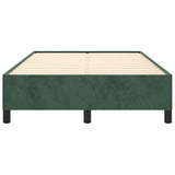 Cadre de lit sans matelas vert foncé 120x190 cm velours