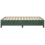 Cadre de lit sans matelas vert foncé 120x190 cm velours