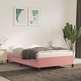 Cadre de lit sans matelas rose 120x190 cm velours