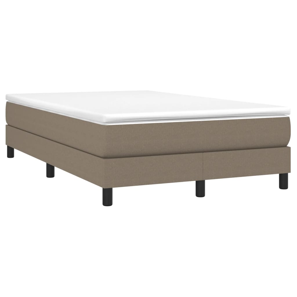 Sommier à lattes de lit avec matelas taupe 120x190 cm tissu