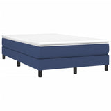 Slatted bed base with blue mattress 120x190 cm fabric