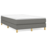 Sommier à lattes de lit avec matelas gris foncé 120x190cm tissu