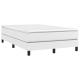 Slatted bed base with white mattress 120x190cm imitation leather