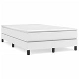 Slatted bed base with white mattress 120x190cm imitation leather