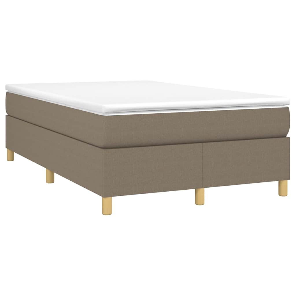 Sommier à lattes de lit avec matelas taupe 120x190 cm tissu