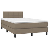 Sommier à lattes de lit avec matelas taupe 120x190 cm tissu