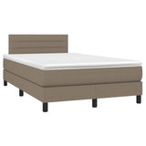 Sommier à lattes de lit avec matelas taupe 120x190 cm tissu