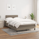 Sommier à lattes de lit avec matelas taupe 120x190 cm tissu