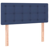 Slatted bed base with blue mattress 120x190 cm fabric