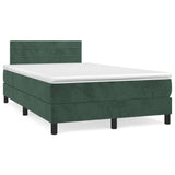 Slatted bed base with dark green mattress 120x190 cm