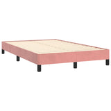 Slatted bed base with pink mattress 120x190 cm velvet