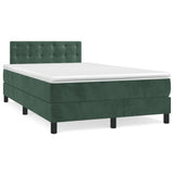 Slatted bed base with dark green mattress 120x190 cm