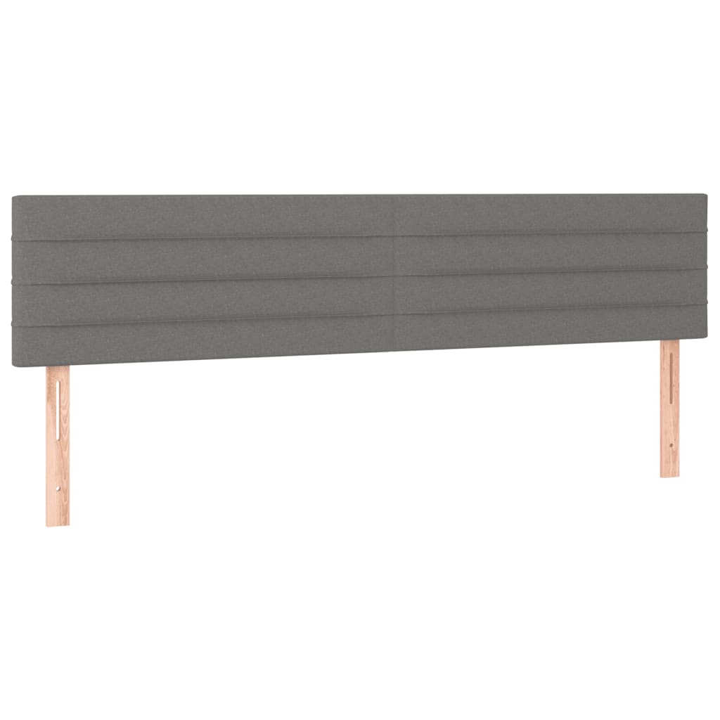 Sommier à lattes de lit avec matelas gris foncé 120x190cm tissu