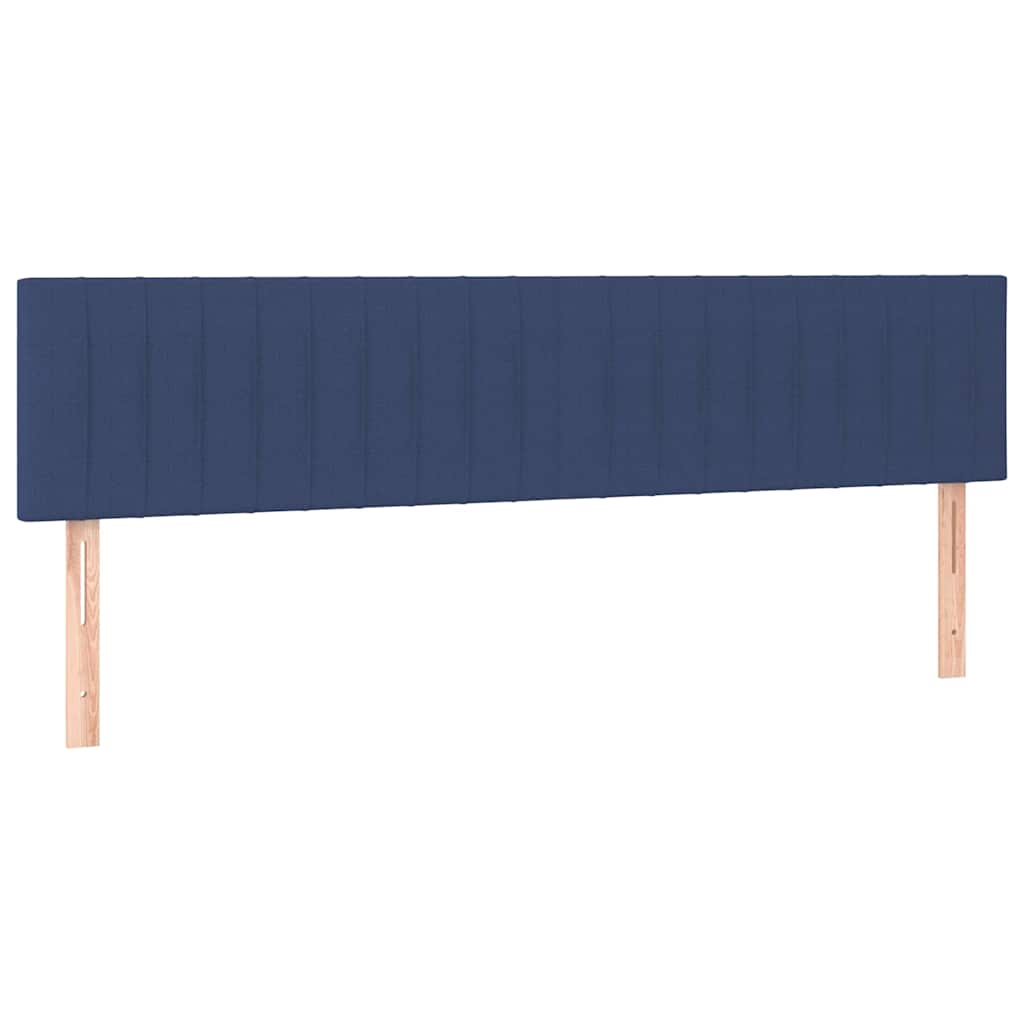 Slatted bed base with blue mattress 120x190 cm fabric