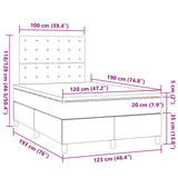 Sommier à lattes de lit avec matelas taupe 120x190 cm tissu