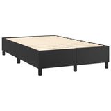 Slatted bed base with black mattress 120x190 cm imitation leather