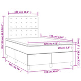 Sommier à lattes de lit matelas cappuccino 120x190cm similicuir