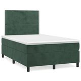 Slatted bed base with dark green mattress 120x190 cm