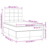 Slatted bed base with dark green mattress 120x190 cm