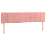 Slatted bed base with pink mattress 120x190 cm velvet