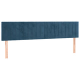 Dark blue slatted bed base and mattress 120x190cm velvet