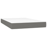 Slatted bed base LED mattress dark gray 120x190 cm fabric