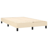 Sommier à lattes de lit matelas et LED crème 120x190 cm tissu