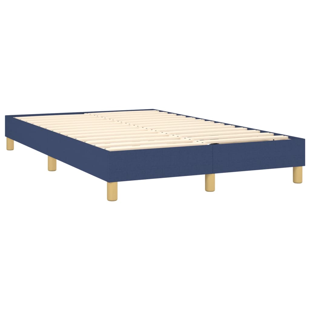 Bed slatted base mattress and blue LED 120x190 cm fabric