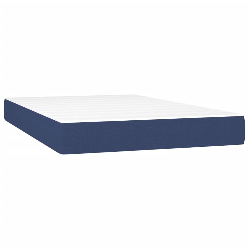 Bed slatted base mattress and blue LED 120x190 cm fabric