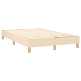 Sommier à lattes de lit matelas et LED crème 120x190 cm tissu