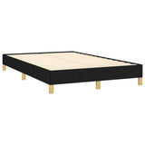 Sommier à lattes de lit matelas et LED noir 120x190 cm tissu