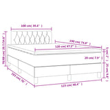 Sommier à lattes de lit matelas et LED marron foncé 120x190 cm