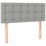 Sommier à lattes de lit matelas LED gris clair 120x190 cm tissu