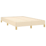 Sommier à lattes de lit matelas et LED crème 120x190 cm tissu