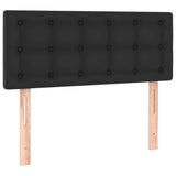 Sommier à lattes de lit matelas LED noir 120x190 cm similicuir