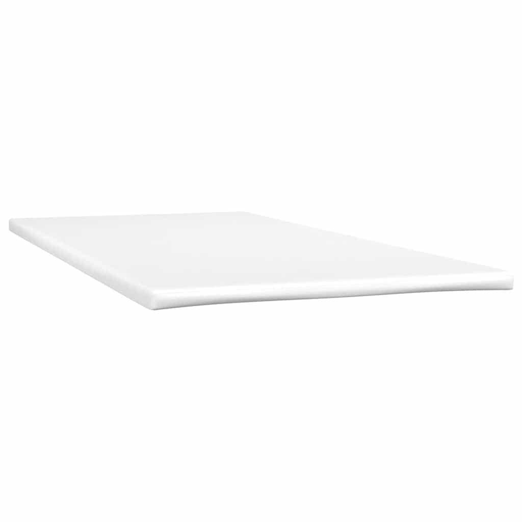 Sommier à lattes de lit matelas LED gris 120x190 cm similicuir