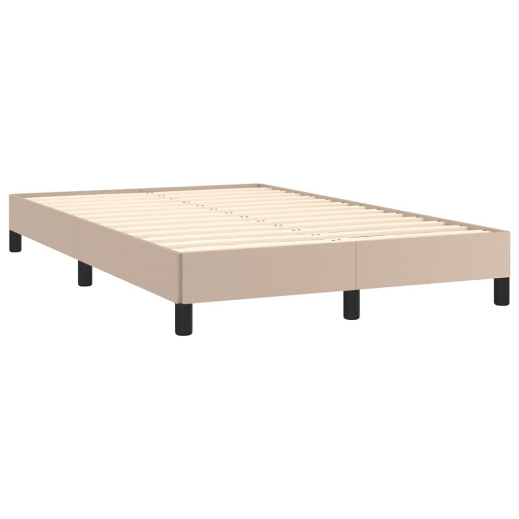 Sommier à lattes de lit avec matelas LED cappuccino 120x190 cm