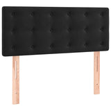 Sommier à lattes de lit et matelas LED noir 120x190 cm velours