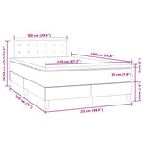 Sommier à lattes de lit avec matelas LED vert foncé 120x190 cm