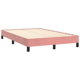 Sommier à lattes de lit et matelas LED rose 120x190 cm velours