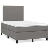 Sommier à lattes de lit matelas LED gris foncé 120x190 cm tissu