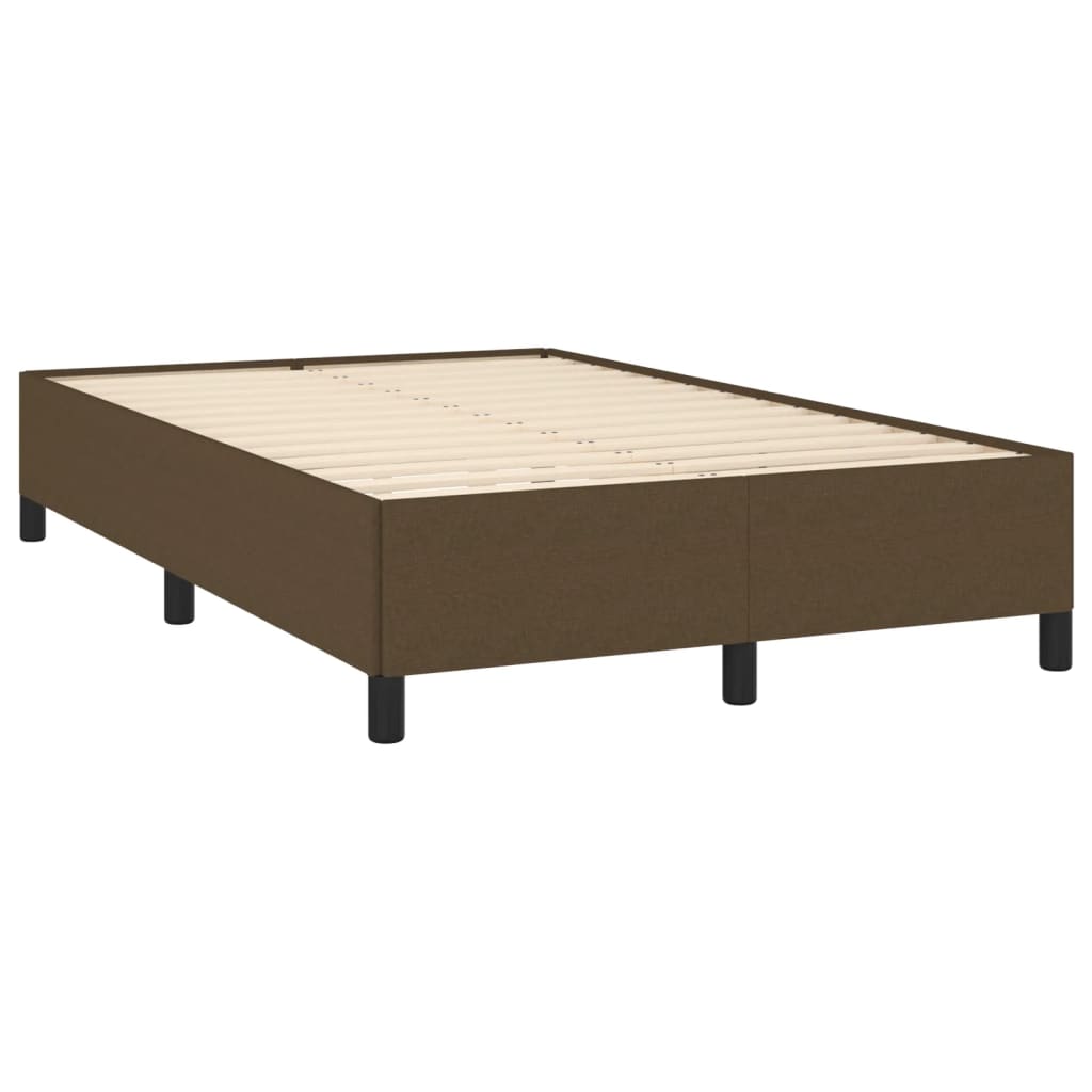 Sommier à lattes de lit matelas et LED marron foncé 120x190 cm